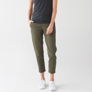Lululemon | city trek olive trousers